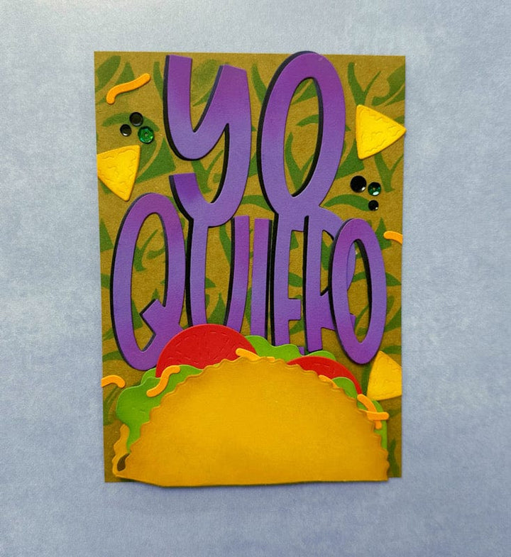 The Sassy Club die Build a Taco Die Clear Stamp for Card Making