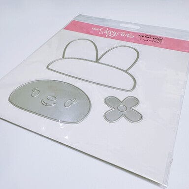 The Sassy Club die Bunny Girl Add-On Die (Candy Bucket) Clear Stamp for Card Making