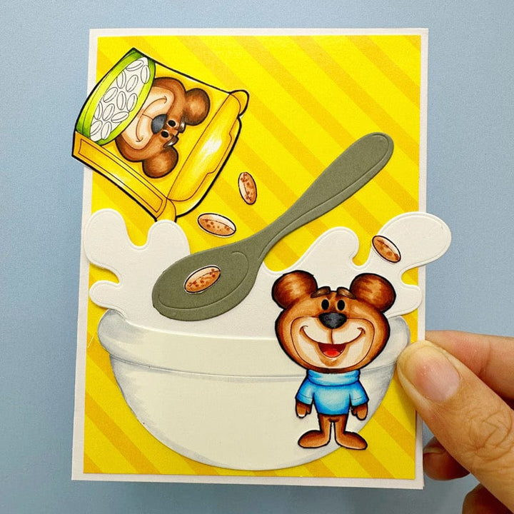 The Sassy Club die Cereal Bowl Die Clear Stamp for Card Making