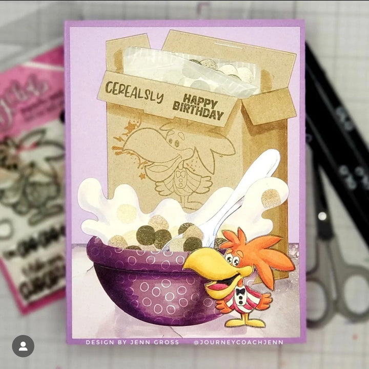 The Sassy Club die Cereal Bowl Die Clear Stamp for Card Making