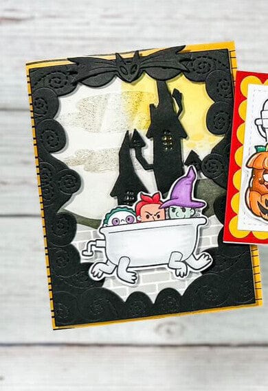 The Sassy Club die Halloween Town Clear Stamp for Card Making