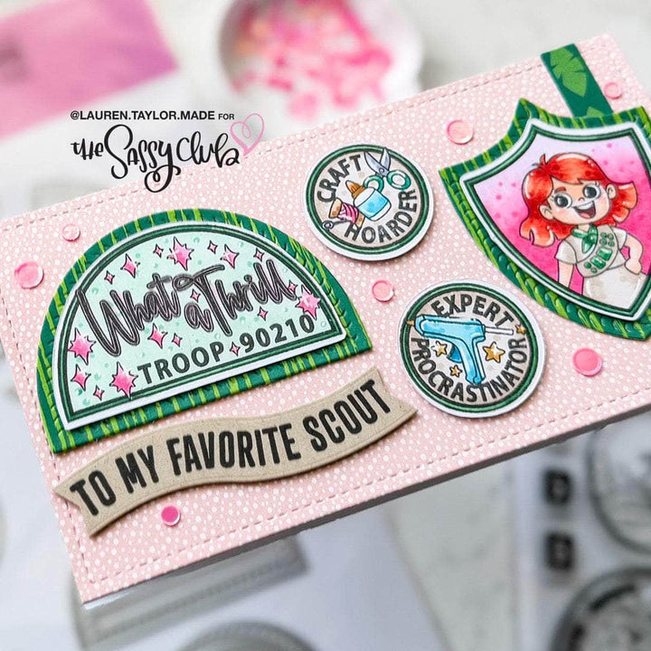 The Sassy Club die Patches (Die) Clear Stamp for Card Making