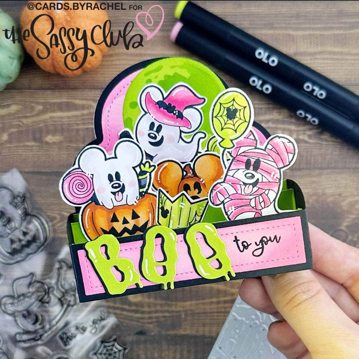 The Sassy Club die Slime Alpha Clear Stamp for Card Making