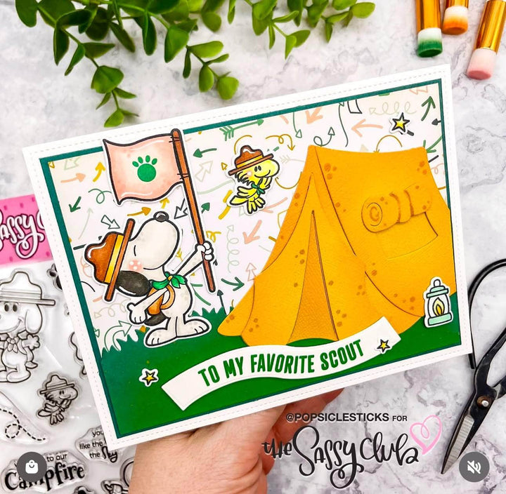 The Sassy Club die Tent (Die) Clear Stamp for Card Making