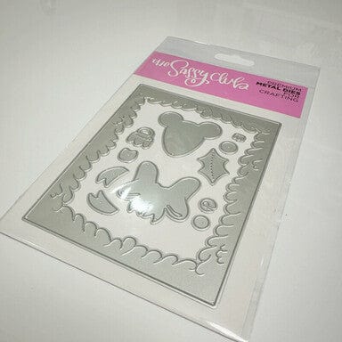 The Sassy Club die Wreath Border Die Clear Stamp for Card Making