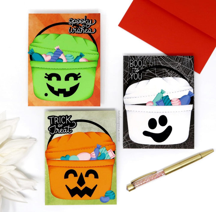 The Sassy Club Halloween Metal Die Candy Bucket Dies (Restocked) Clear Stamp for Card Making