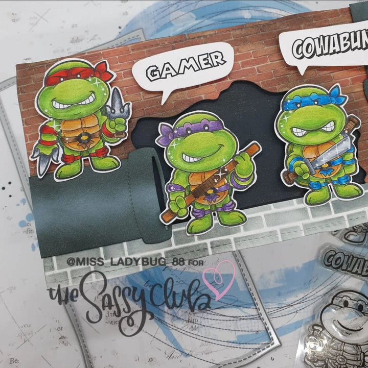 The Sassy Club LLC Clear Stamps Cowabunga Clear Stamp for Card Making