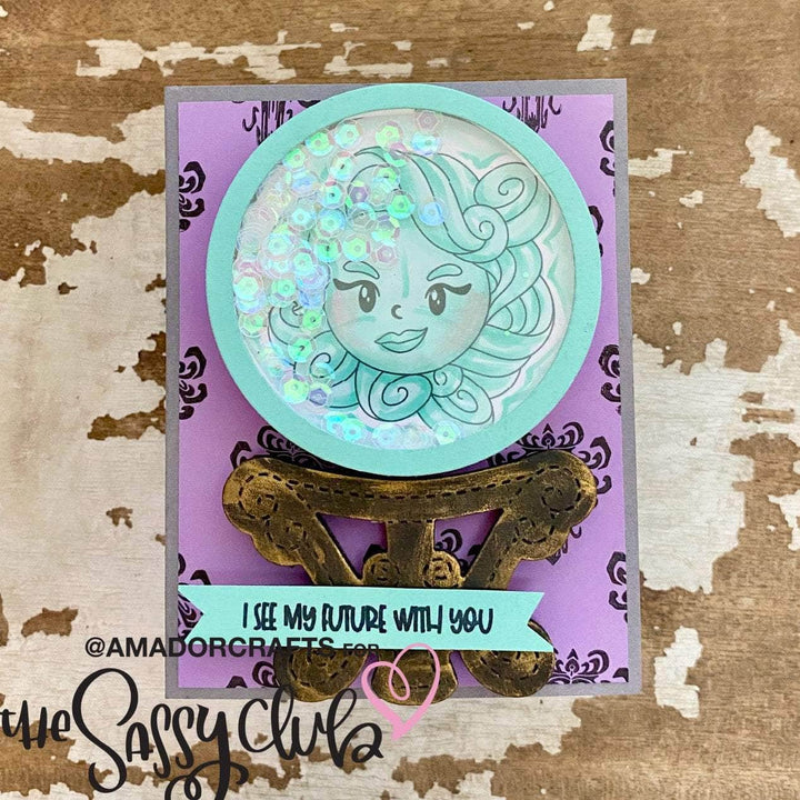 The Sassy Club LLC Clear Stamps Crystal Ball Clear Stamp for Card Making