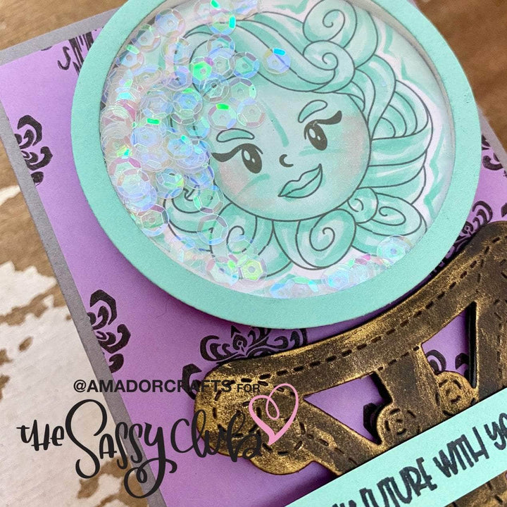 The Sassy Club LLC Clear Stamps Crystal Ball Clear Stamp for Card Making