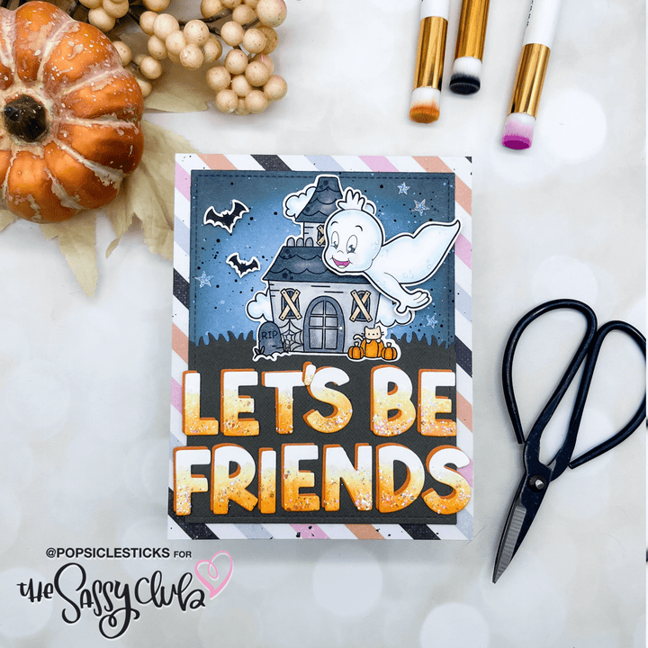 The Sassy Club LLC Clear Stamps Ghost Friend Clear Stamp for Card Making