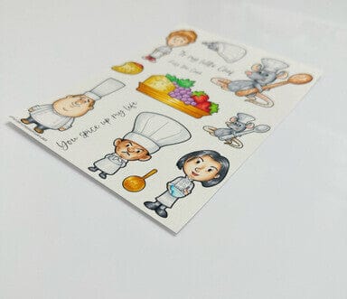 The Sassy Club LLC Planner Stamps Little Chef Clear Stamp for Card Making