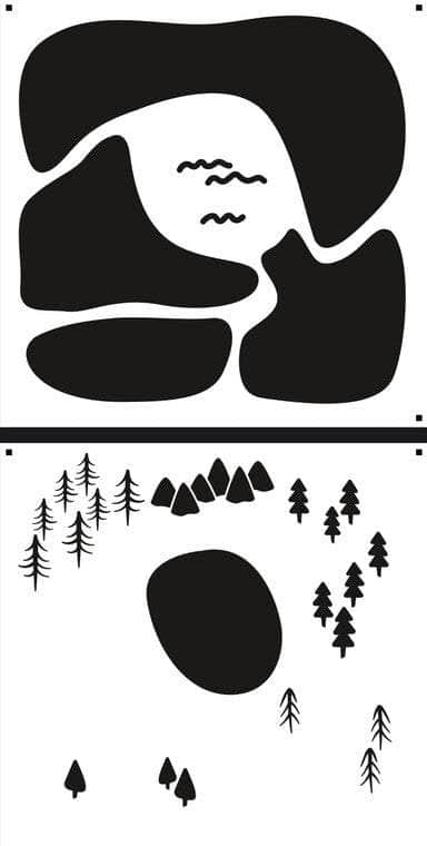 The Sassy Club LLC stencils Camping Map Stencils (SEE IMAGES) Clear Stamp for Card Making