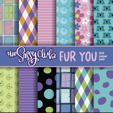 The Sassy Club Paper Pad 6x6 Fur You Paper Pad Clear Stamp for Card Making