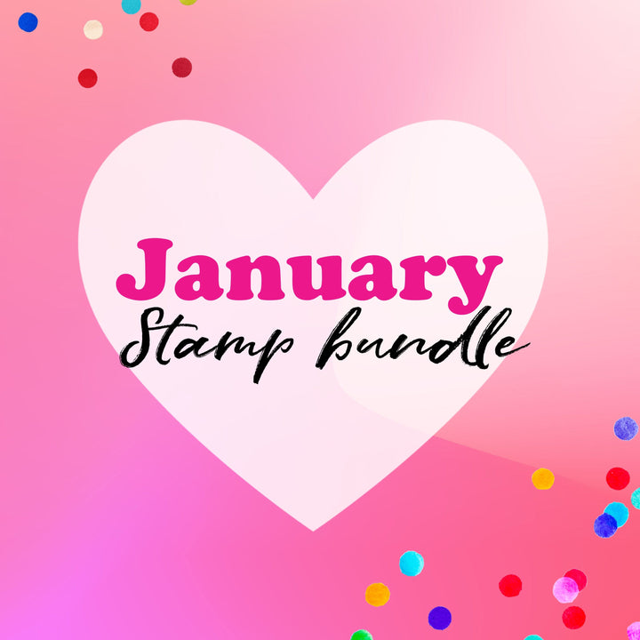 The Sassy Club Planner Stamps January Bundle Clear Stamp for Card Making