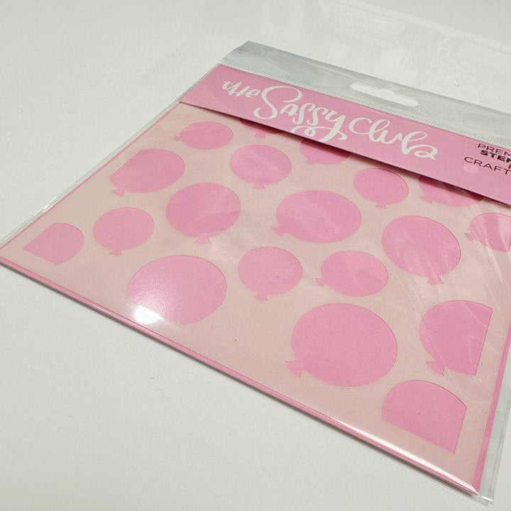 The Sassy Club Stencil Park Ballon Stencil (2 Stencil Pack) Clear Stamp for Card Making