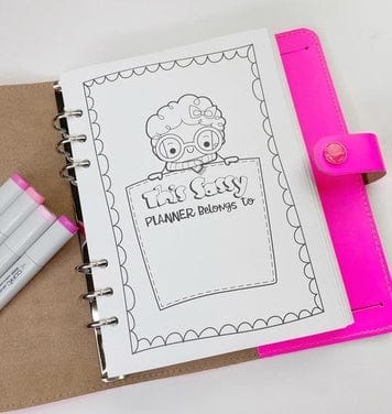 The Sassy Club A5 Journal Inserts A5 Inserts - The Sassy Planner Clear Stamp for Card Making