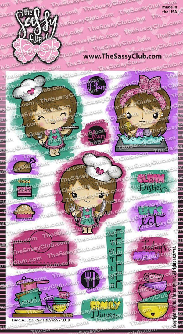 The Sassy Club Clear Stamps Darla Cooks Clear Stamp for Card Making