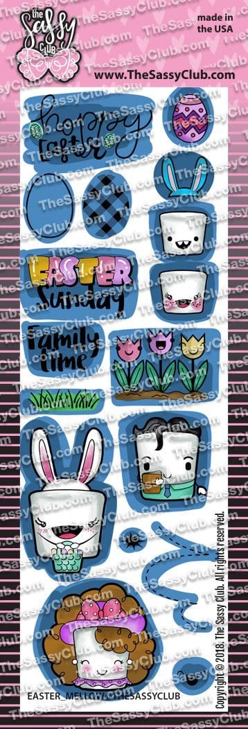 The Sassy Club Clear Stamps Easter Mellows (Retiring) Clear Stamp for Card Making