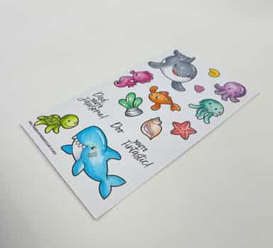 The Sassy Club Clear Stamps Fish Friends Clear Stamp for Card Making