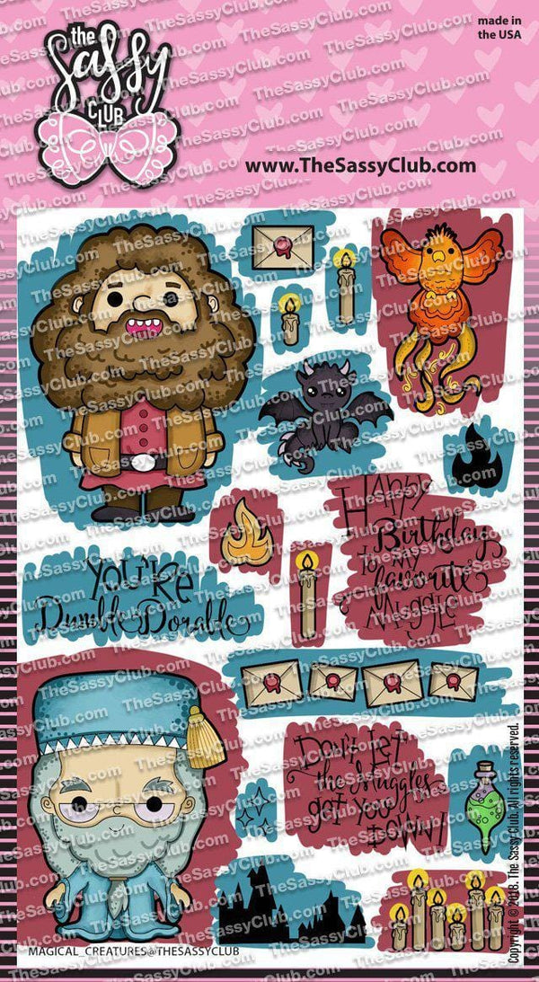 The Sassy Club Clear Stamps Magical Creatures (Retiring) Clear Stamp for Card Making