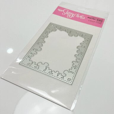 The Sassy Club die Stitched Mouse Frame Die Clear Stamp for Card Making