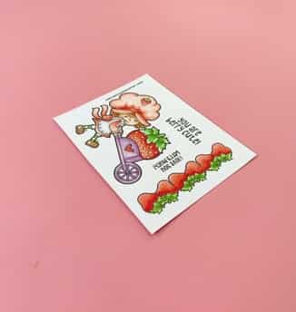 The Sassy Club LLC Clear Stamps Berry Girl stamp 3x4 Clear Stamp for Card Making