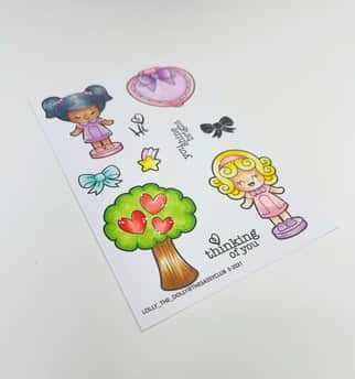 The Sassy Club LLC Clear Stamps Lolly the Dolly Clear Stamp for Card Making