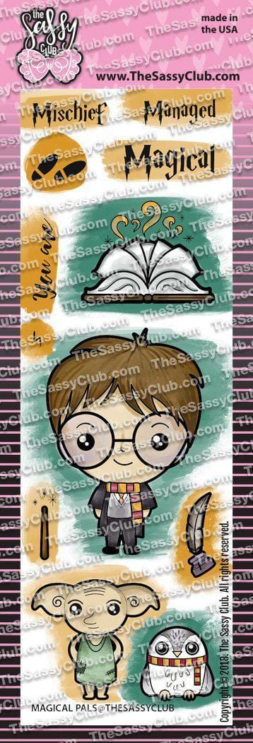 The Sassy Club LLC Clear Stamps Magical Pals Clear Stamp for Card Making