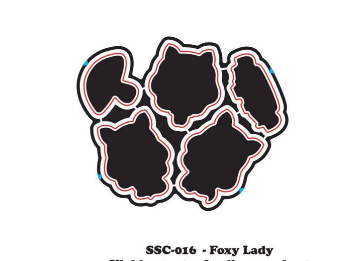 The Sassy Club LLC Foxy Darla (Die) Clear Stamp for Card Making