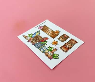 The Sassy Club LLC Planner Stamps Sassy Tiki 3x4 Clear Stamp for Card Making