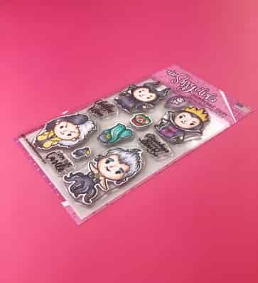 The Sassy Club LLC Planner Stamps Sassy Villains Clear Stamp for Card Making