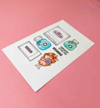 The Sassy Club LLC Planner Stamps Say Cheese Clear Stamp for Card Making