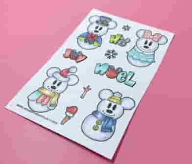 The Sassy Club LLC Planner Stamps Snow Mouse Clear Stamp for Card Making