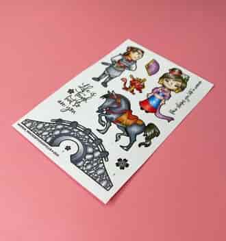 The Sassy Club LLC Planner Stamps Warrior Girl Clear Stamp for Card Making