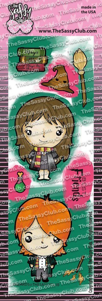 The Sassy Club LLC Planner Stamps Wizards Clear Stamp for Card Making