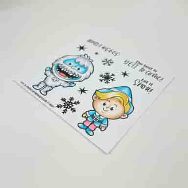 The Sassy Club LLC Planner Stamps Yeti N Friends Clear Stamp for Card Making