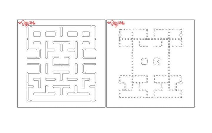 The Sassy Club LLC stencils Arcade Stencils (2 Stencils) Clear Stamp for Card Making