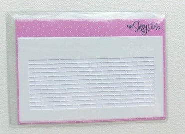 The Sassy Club LLC stencils Brick Pattern Stencil Clear Stamp for Card Making