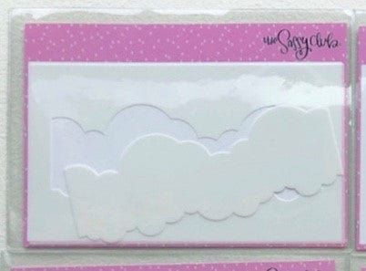 The Sassy Club LLC stencils Cloud Layers Stencil Clear Stamp for Card Making