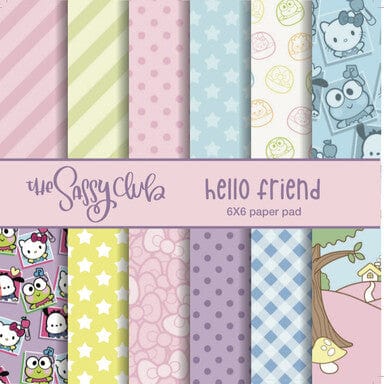 The Sassy Club Paper Pad Hello Friend Paper Pad (Restocked) Clear Stamp for Card Making