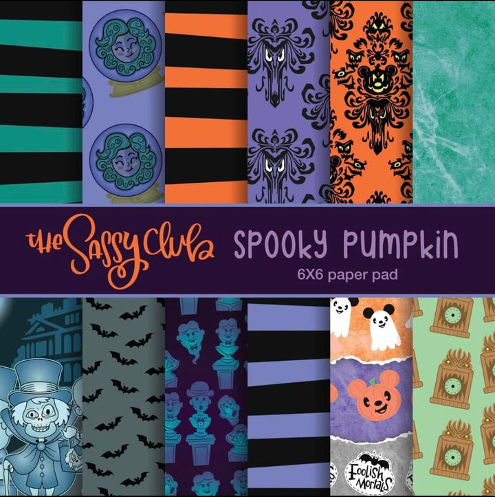 The Sassy Club Paper Pad Spooky Pumpkin - Paper Pad Clear Stamp for Card Making