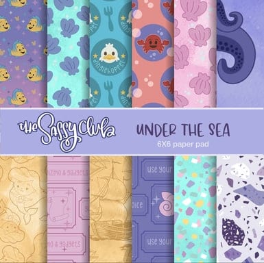 The Sassy Club Paper Pad Under the Sea Paper Pad - 6x6 (2021) Clear Stamp for Card Making