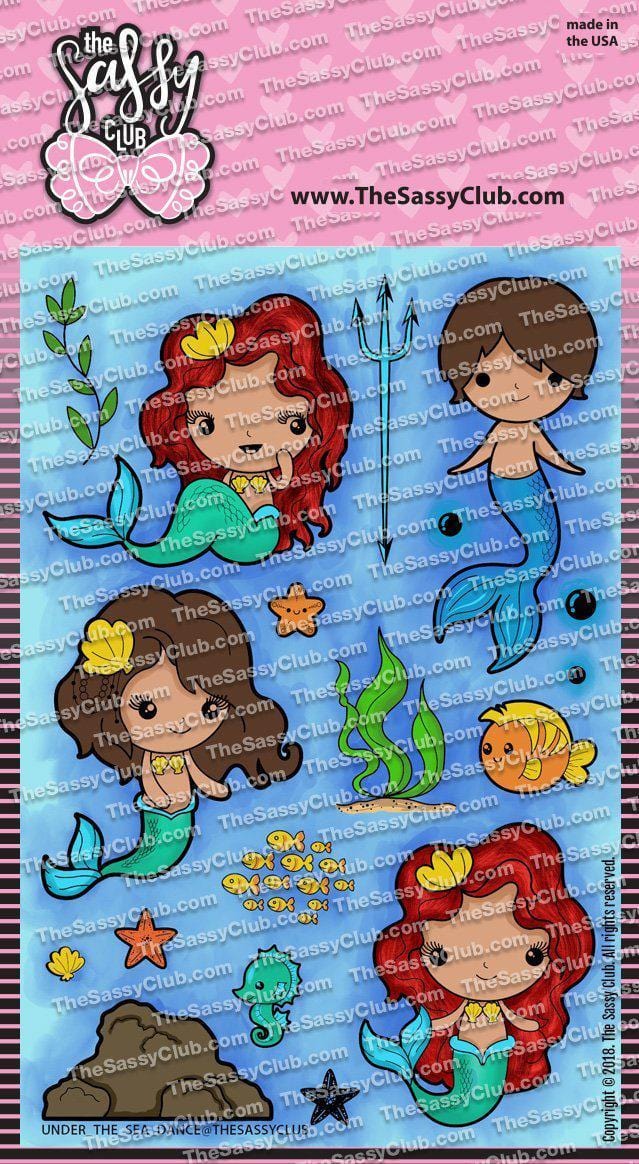 The Sassy Club Planner Stamps Under The Sea (2020) Clear Stamp for Card Making