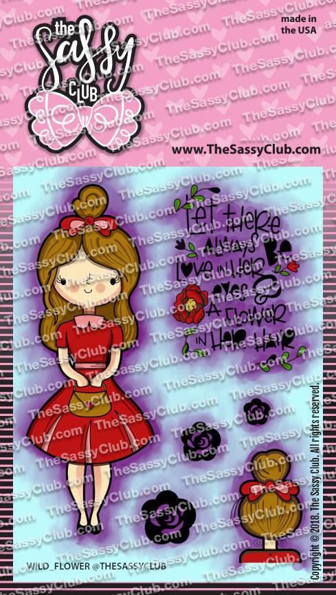 The Sassy Club Planner Stamps Wild Flower (Retiring) Clear Stamp for Card Making